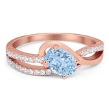 Oval Natural Stone Split Shank Ring