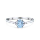 Vintage Style Oval Natural Stone Trillium Ring
