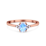 Vintage Style Oval Natural Stone Trillium Ring