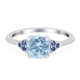 Art Deco Round Natural Stone Cluster Ring