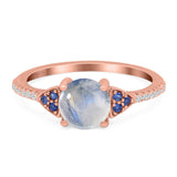 Art Deco Round Natural Stone Cluster Ring