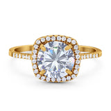 Art Deco Round Natural Stone Wedding Ring