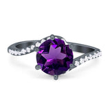 Art Deco Round Natural Stone Twisted Ring