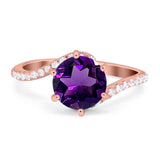 Art Deco Round Natural Stone Twisted Ring