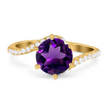 Art Deco Round Natural Stone Twisted Ring