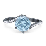 Art Deco Round Natural Stone Twisted Ring