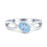  Oval Natural Stone Infinity Twisted Ring