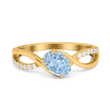  Oval Natural Stone Infinity Twisted Ring