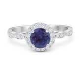 Art Deco Halo Engagement Ring