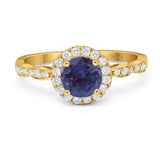 Art Deco Halo Engagement Ring