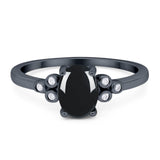 Oval Natural Stone Engagement Ring