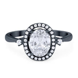 Oval Natural Stone Engagement Ring