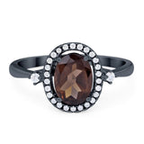 Oval Natural Stone Engagement Ring