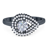 Round Natural Stone Wedding Ring