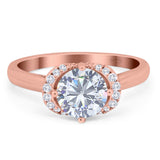 Round Natural Stone Wedding Ring