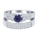Two Piece Round Natural Stone Ring