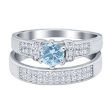 Two Piece Round Natural Stone Ring