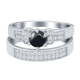 Two Piece Round Natural Stone Ring