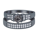 Two Piece Round Natural Stone Ring
