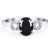 Art Deco Oval Natural Stone Filigree Ring