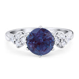 Art Deco Round Natural Stone Cluster Ring