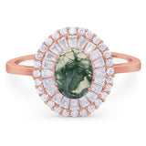 Oval Natural Stone Cocktail Ring