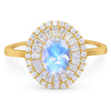 Oval Natural Stone Cocktail Ring