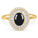 Oval Natural Stone Cocktail Ring