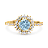Floral Art Deco Round Natural Stone Ring