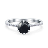 Art Deco Round Natural Stone Ring