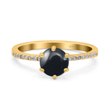 Art Deco Round Natural Stone Ring