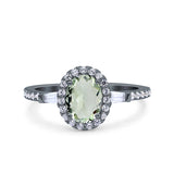 Vintage Style Oval Natural Stone Art Deco Ring