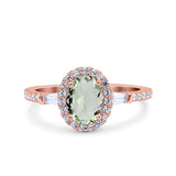 Vintage Style Oval Natural Stone Art Deco Ring