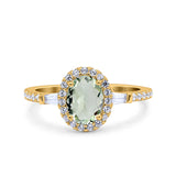 Vintage Style Oval Natural Stone Art Deco Ring