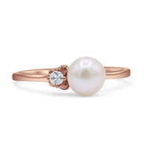 Pearl Solitaire Ring
