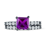Princess Cut CZ Stackable Ring