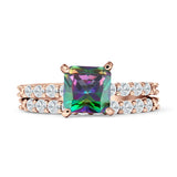 Princess Cut CZ Stackable Ring