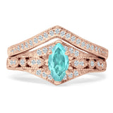 Two Piece Marquise CZ Ring