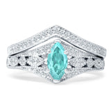 Two Piece Marquise CZ Ring