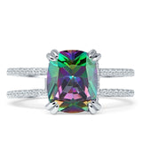 Cushion Cut CZ Ring