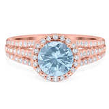 Art Deco Round Natural Stone Stackable Ring