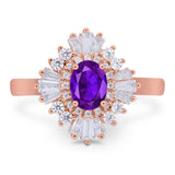 Floral Art Deco Halo Ring