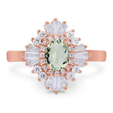 Floral Art Deco Halo Ring