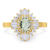 Floral Art Deco Halo Ring