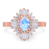 Floral Art Deco Halo Ring