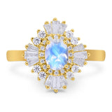 Floral Art Deco Halo Ring