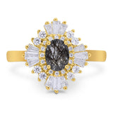 Floral Art Deco Halo Ring