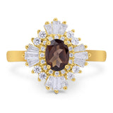 Floral Art Deco Halo Ring