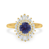 Floral Art Deco Cocktail Ring