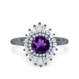 Floral Art Deco Cocktail Ring